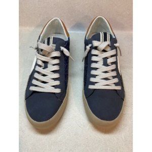 Shu Shop Blue And Tan Shoe With Star And Glitter